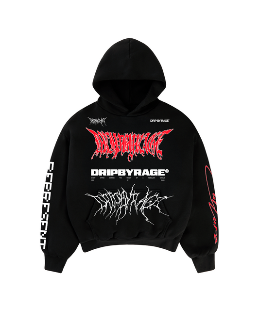 RAGE RACING V2 SUN FADED BOXY HOODIE