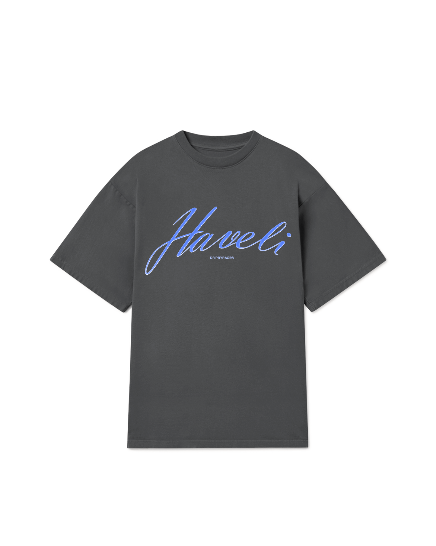 T-SHIRT SURDIMENSIONNÉ « LE MONDE EST À VOUS », GRIS CARBONE