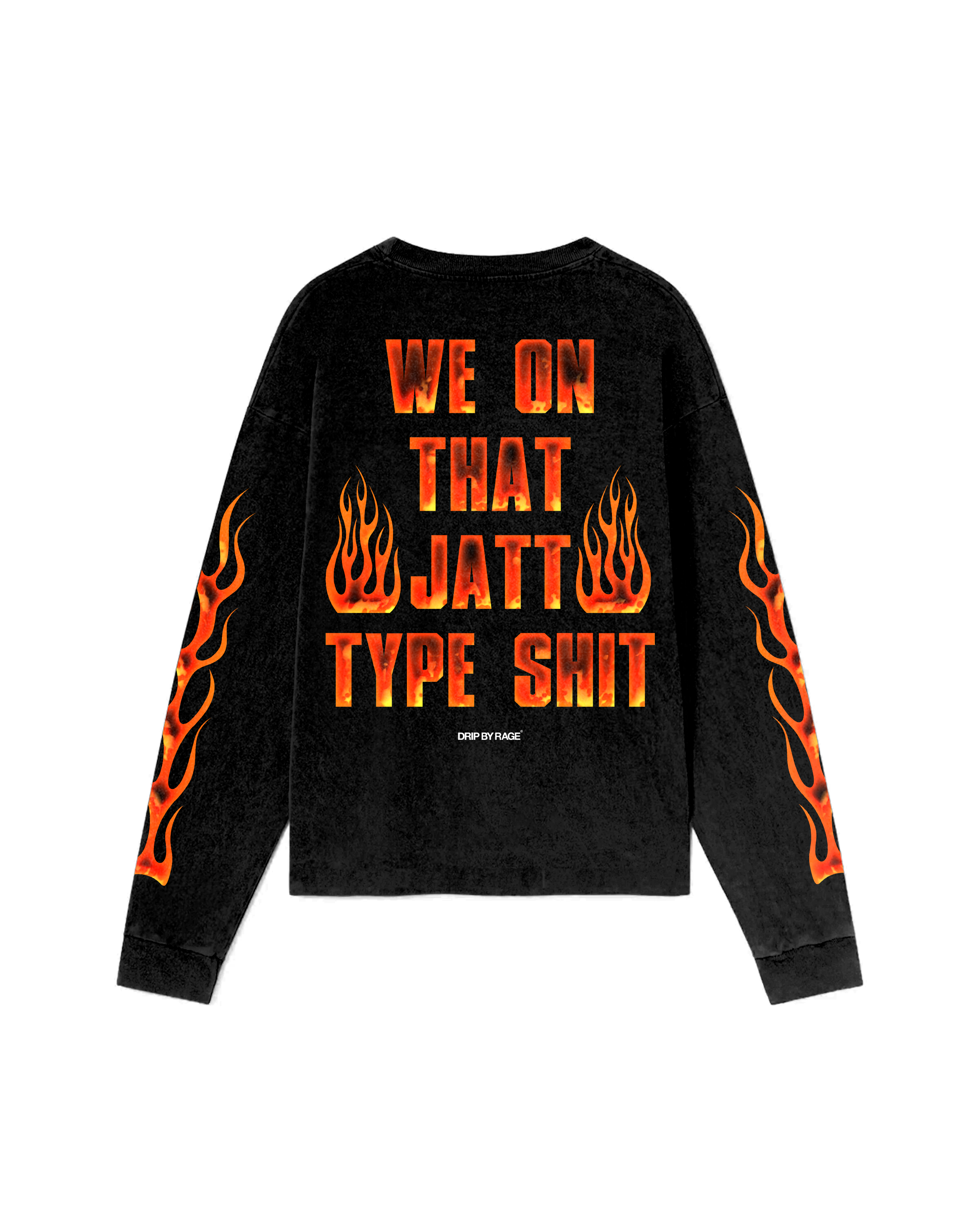 T-shirt à manches longues surdimensionné de style JATT