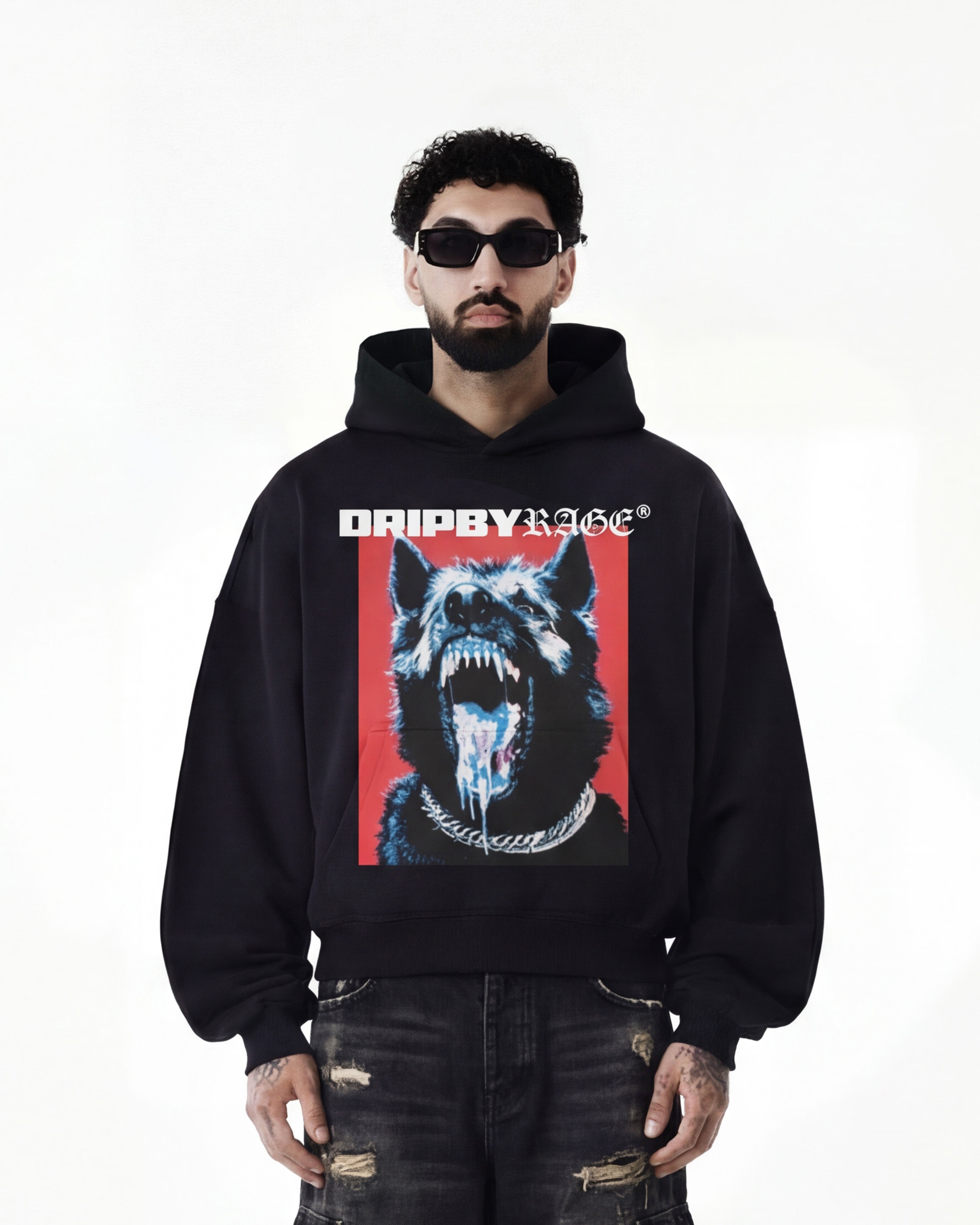 CHROME RAGE BOXY FLEECE HOODIE