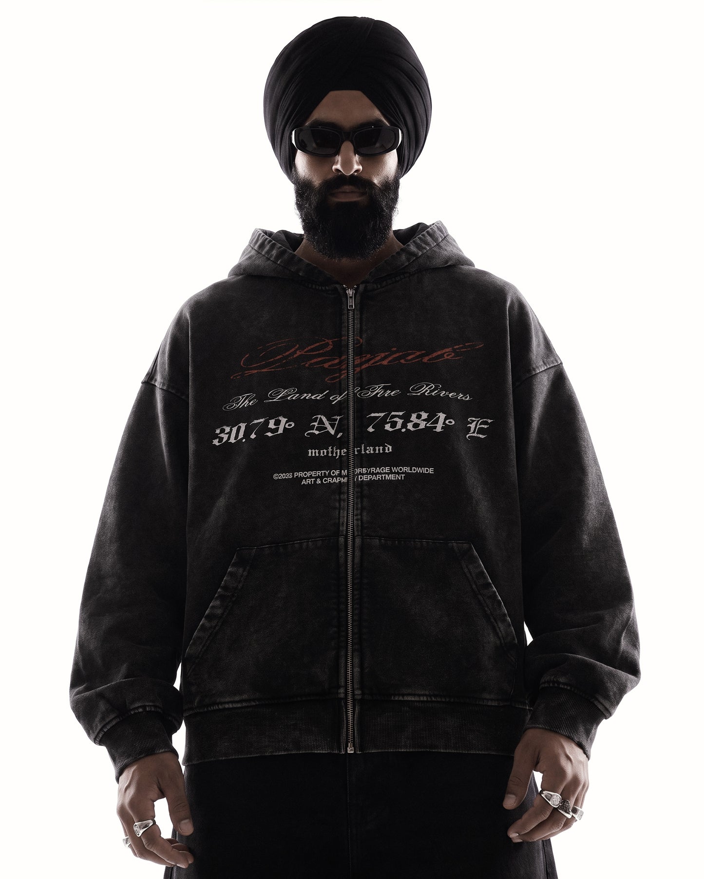 PANJAB BLOOD ZIP-UP HOODIE