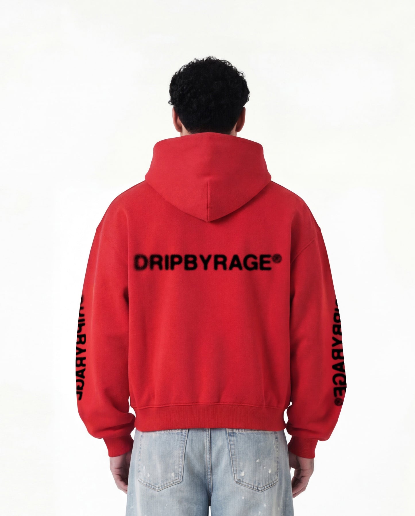 BLURRED BOXY FIT HOODIE