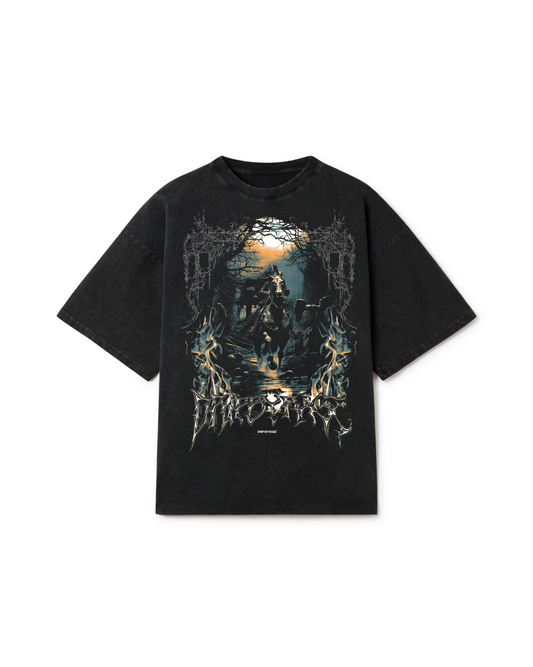 DARK KNIGHT OVERSIZED FADED T-SHIRT