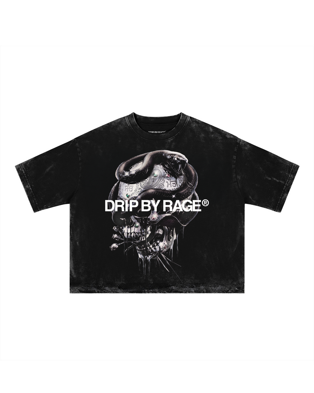 BLACK CHROME FADED T-SHIRT
