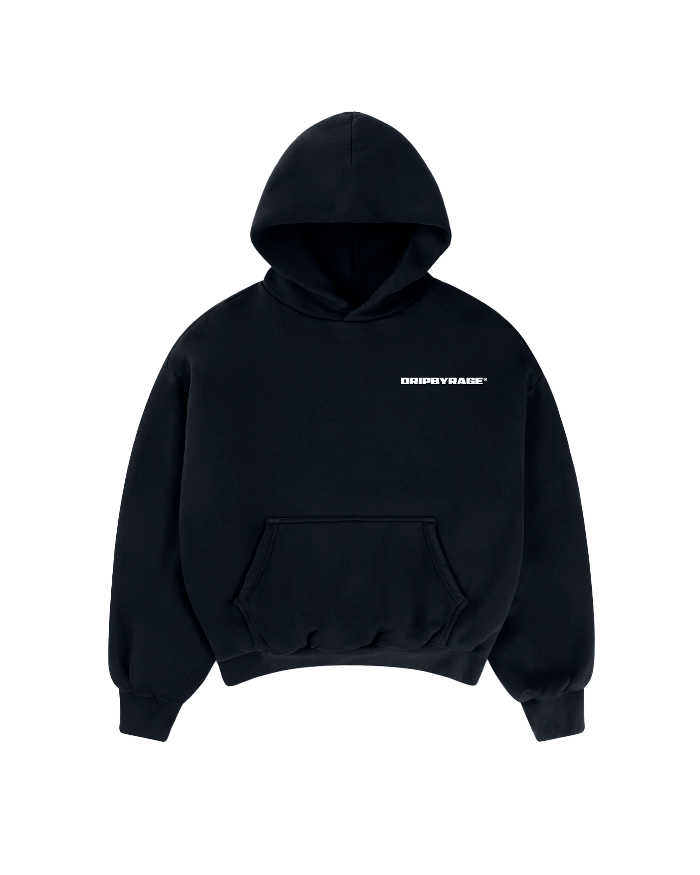 NAVY BLUE HEAVY SUN FADED BOXY HOODIE