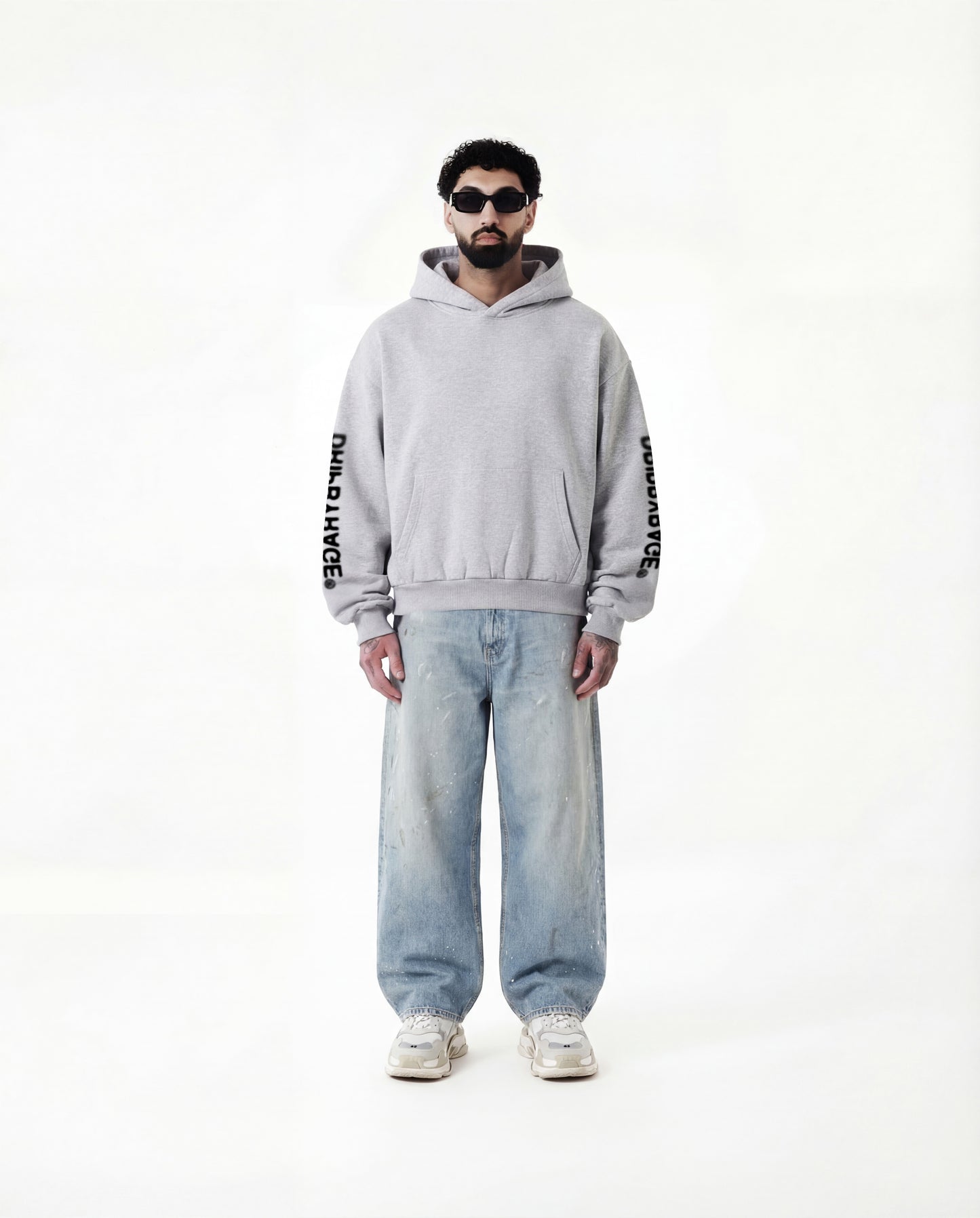 BLURRED BOXY FIT HOODIE