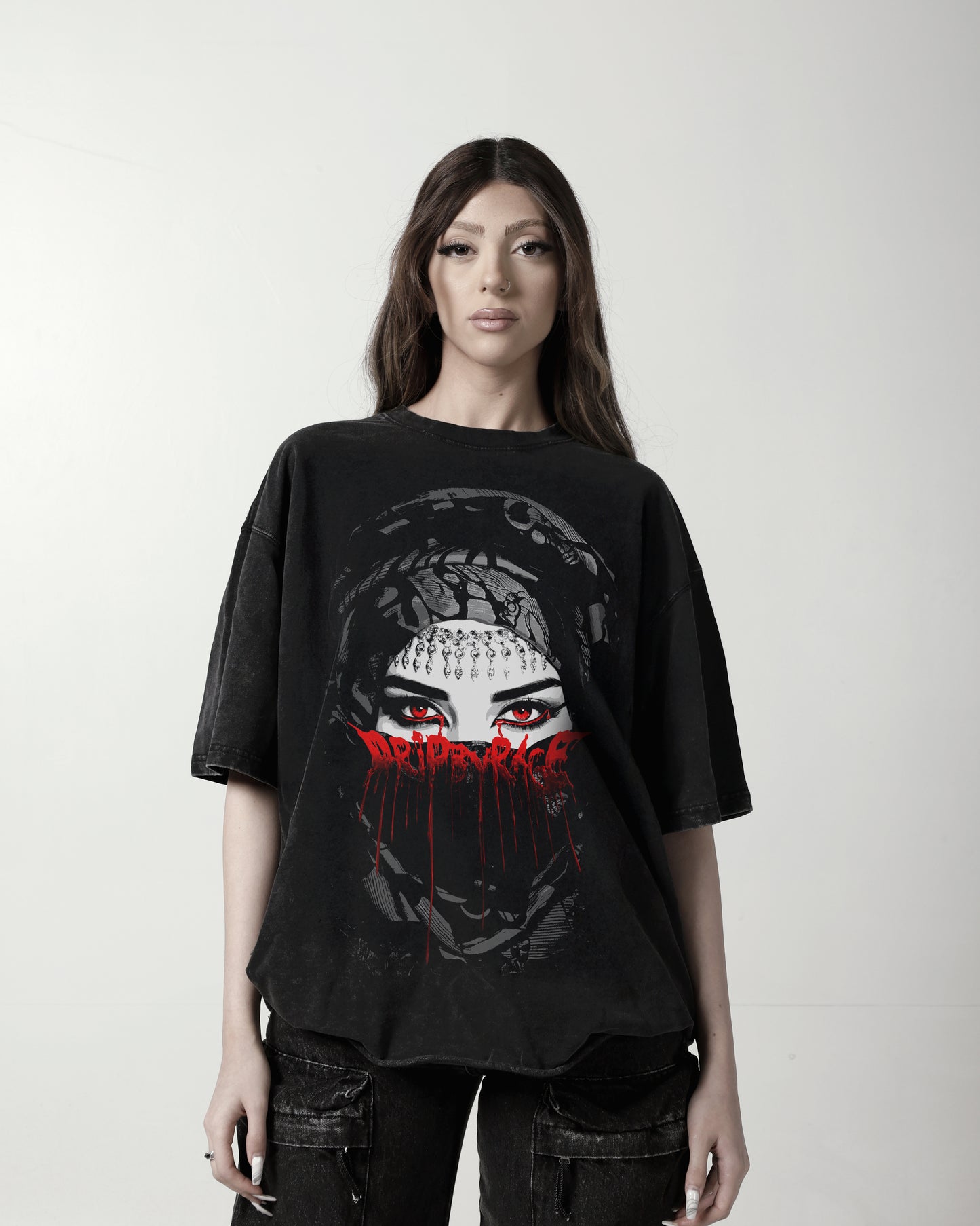 T-SHIRT DÉCOLORÉ LARMES DE SANG