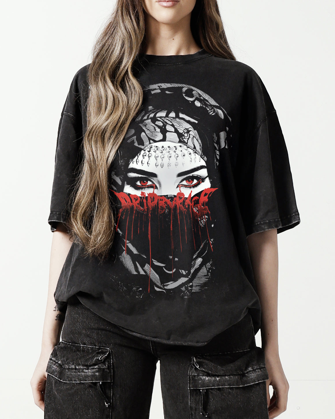 T-SHIRT DÉCOLORÉ LARMES DE SANG