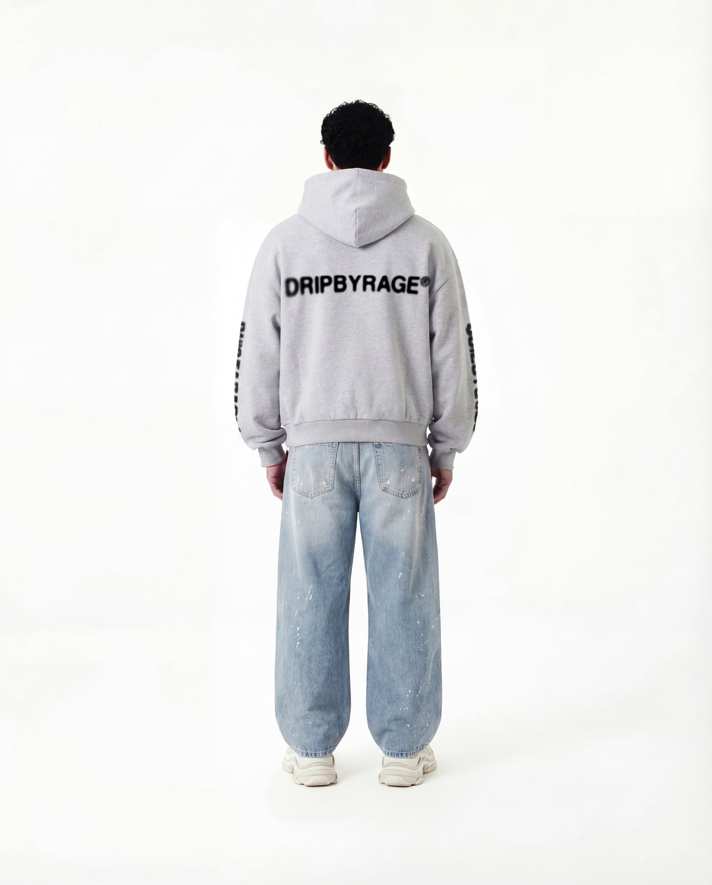 BLURRED BOXY FIT HOODIE