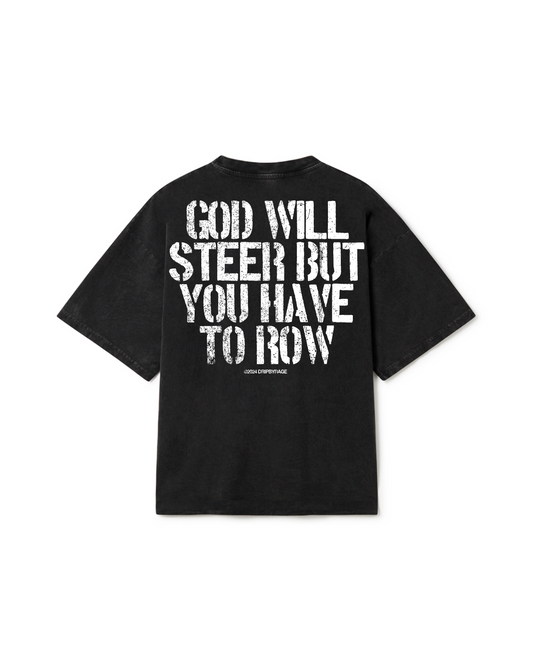 GOD WILL STEER OVERSIZED FADED T-SHIRT