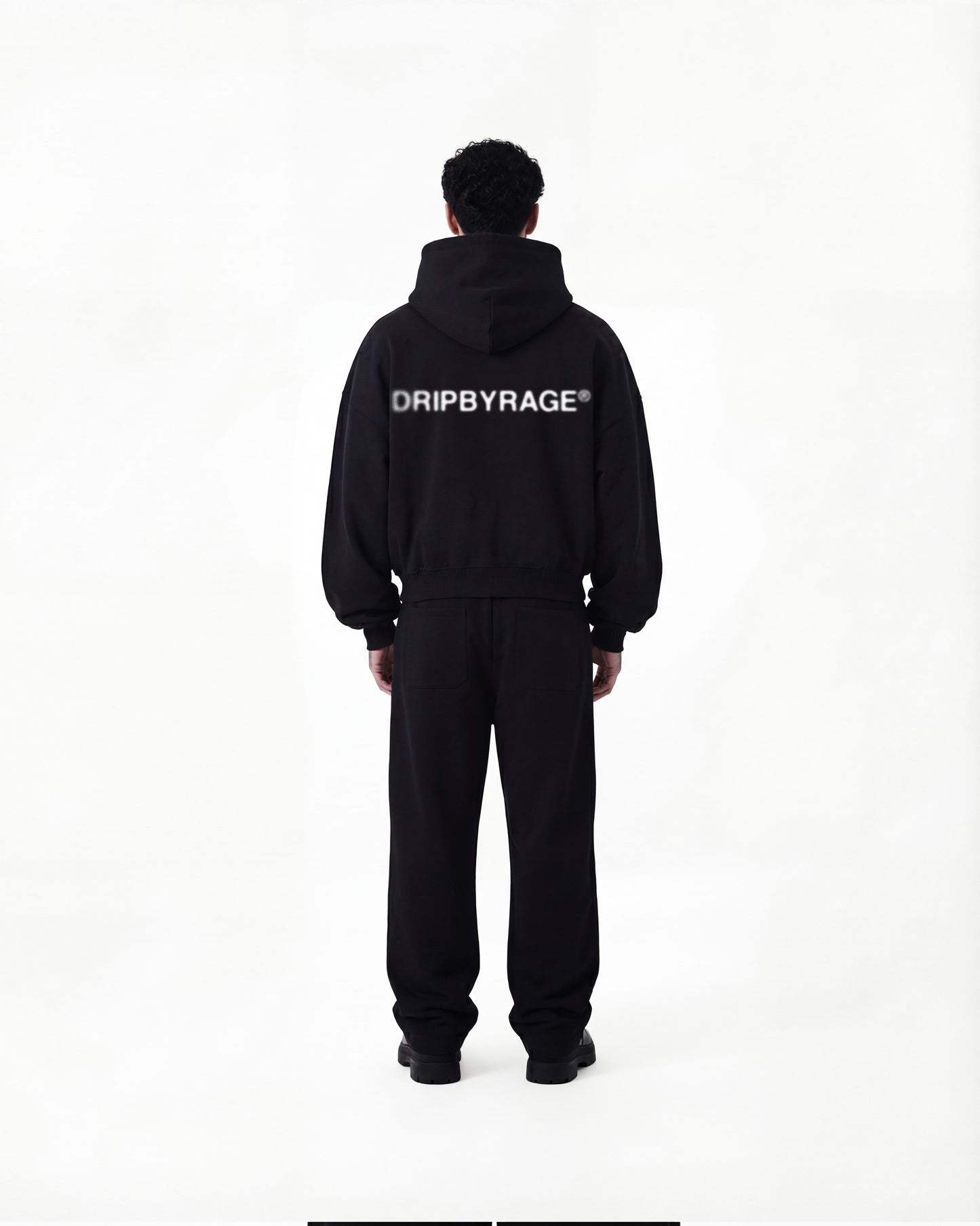 MADNESS BOXY FLEECE HOODIE BLACK