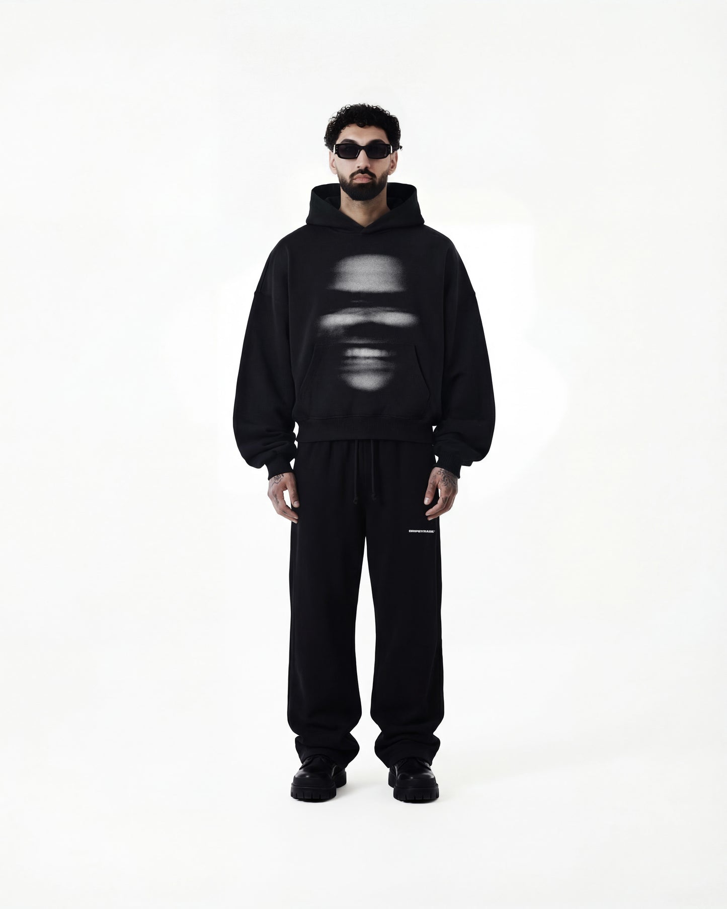 MADNESS BOXY FLEECE HOODIE BLACK