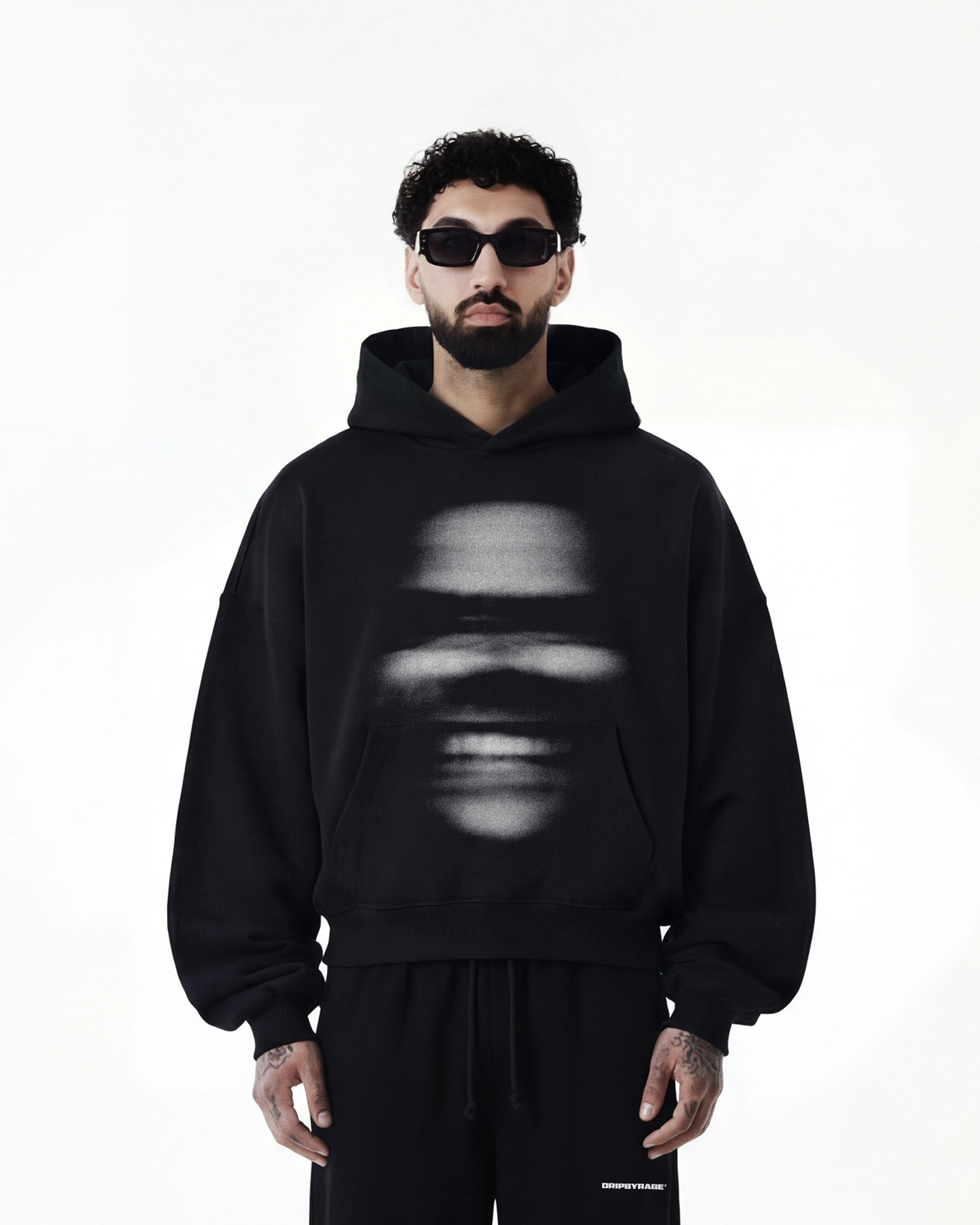 MADNESS BOXY FLEECE HOODIE BLACK