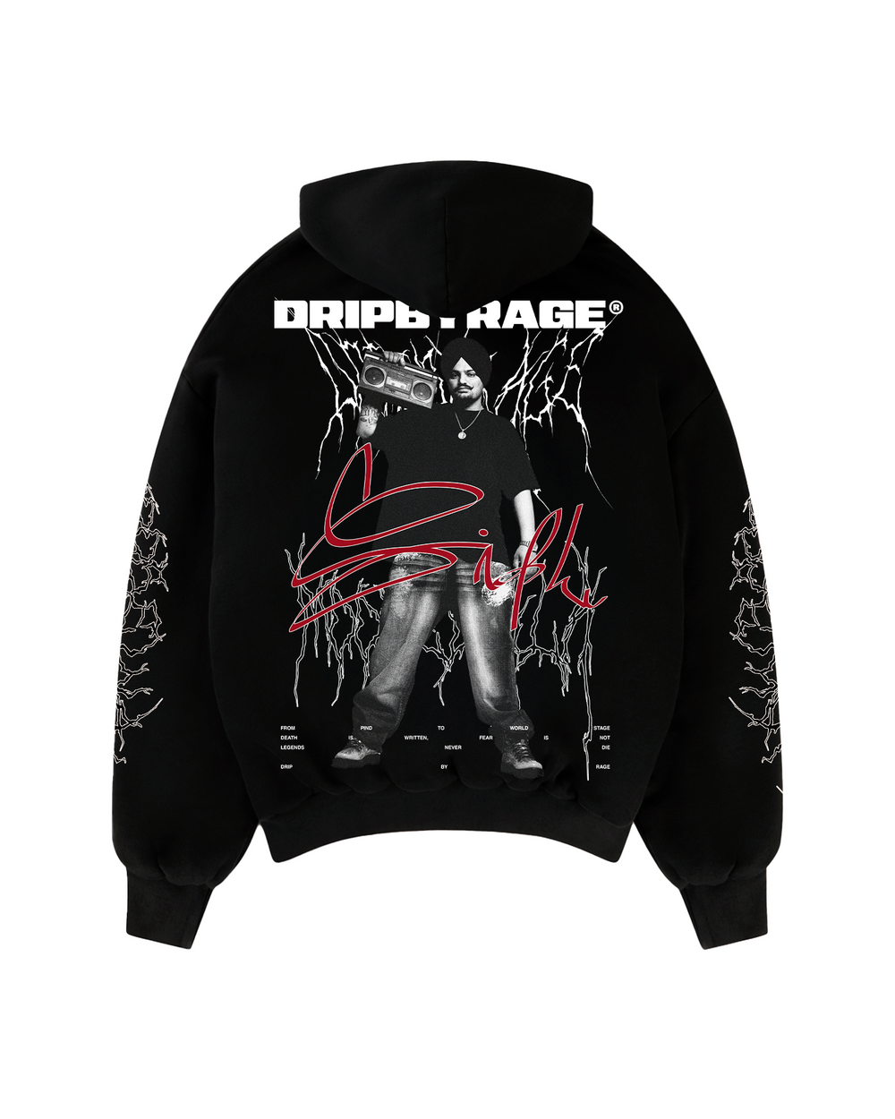 DEVIL SIDHU SUN FADED BOXY HOODIE