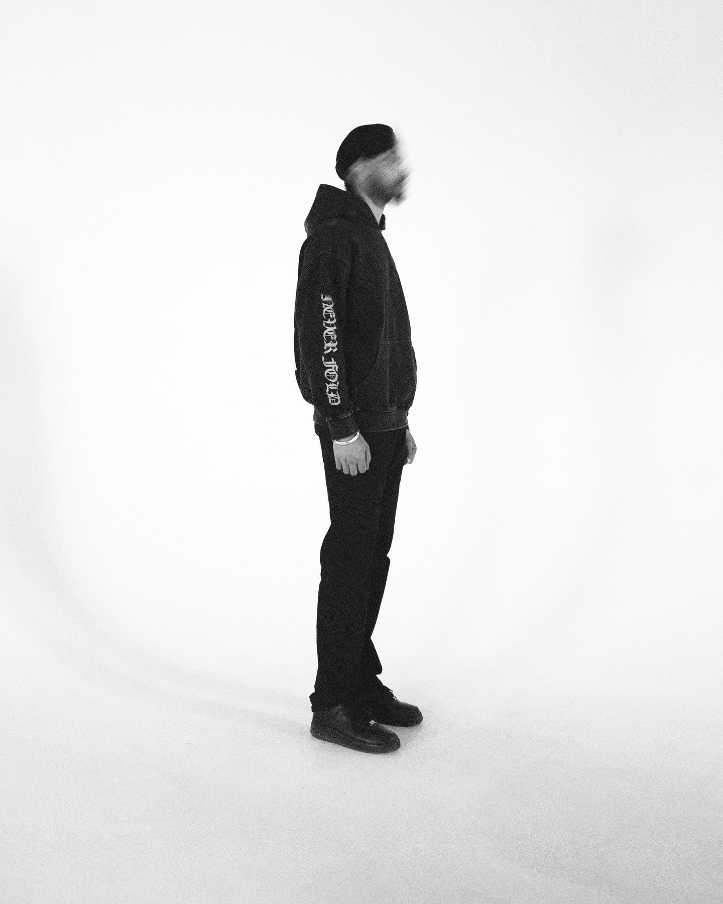 NEVER FOLD OVERSIZED FADED HOODIE