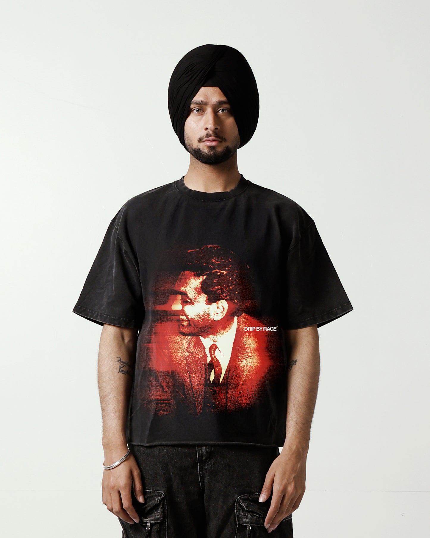 SHIV KUMAR BATALVI OVERSIZED FADED T-SHIRT