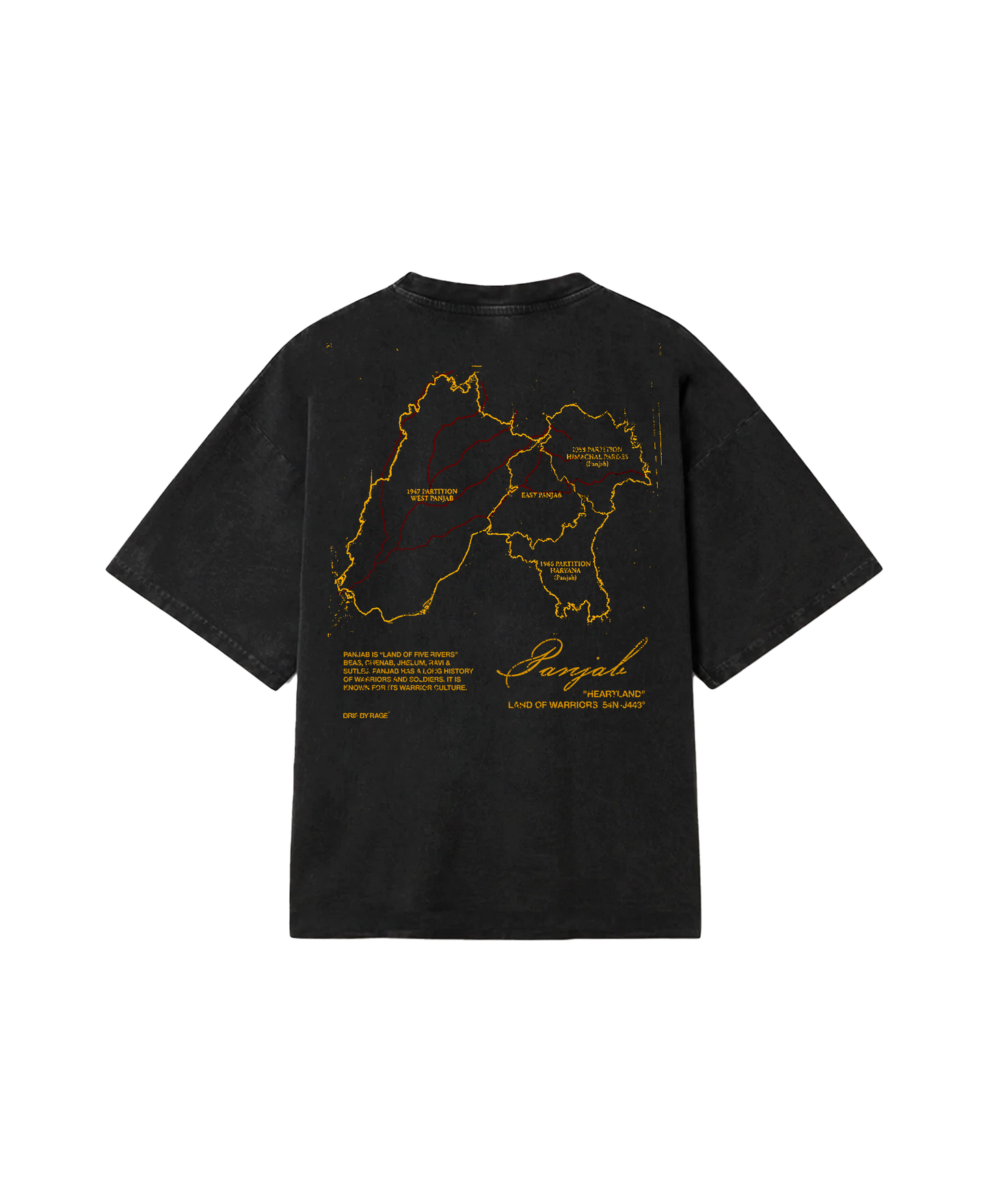 T-SHIRT DÉLAVÉ SURDIMENSIONNÉ PANJAB