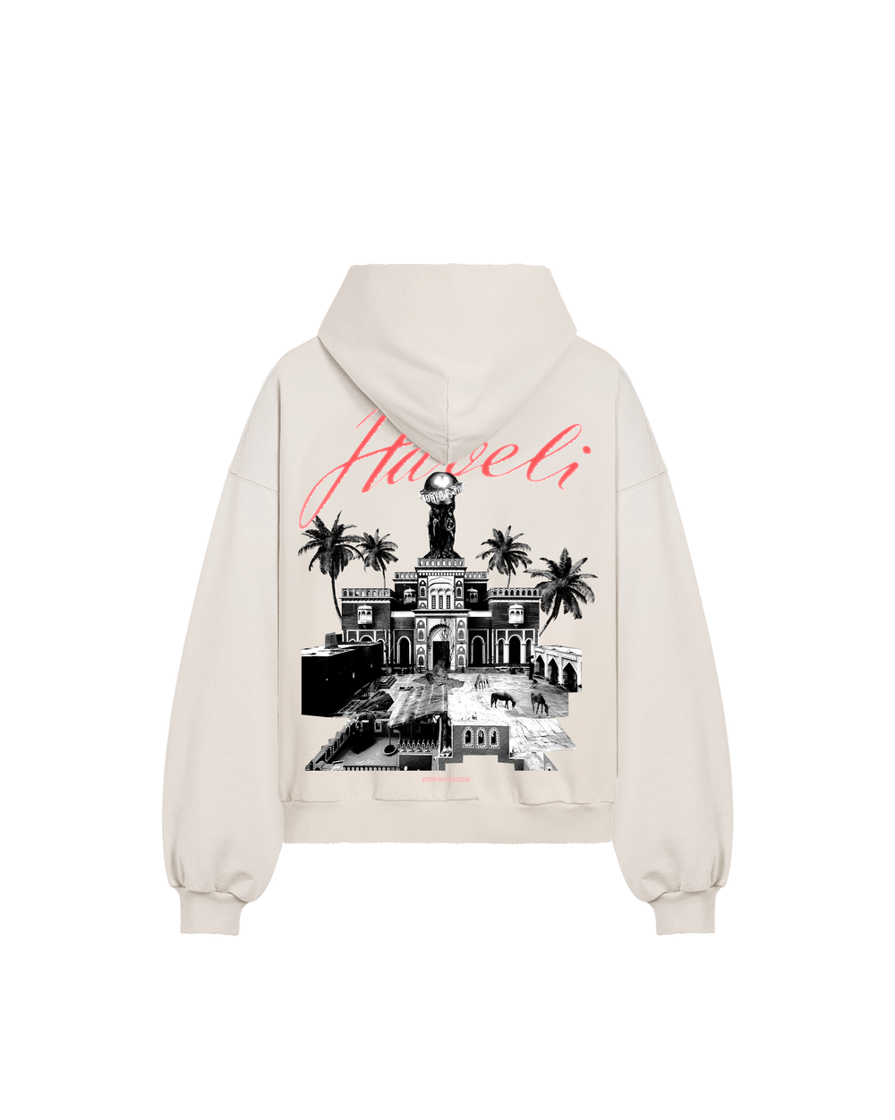 HAVELI BOXY DISTRESSED HOODIE