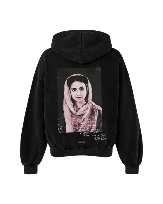 AMRITA OVERSIZED FADED HOODIE BLACK