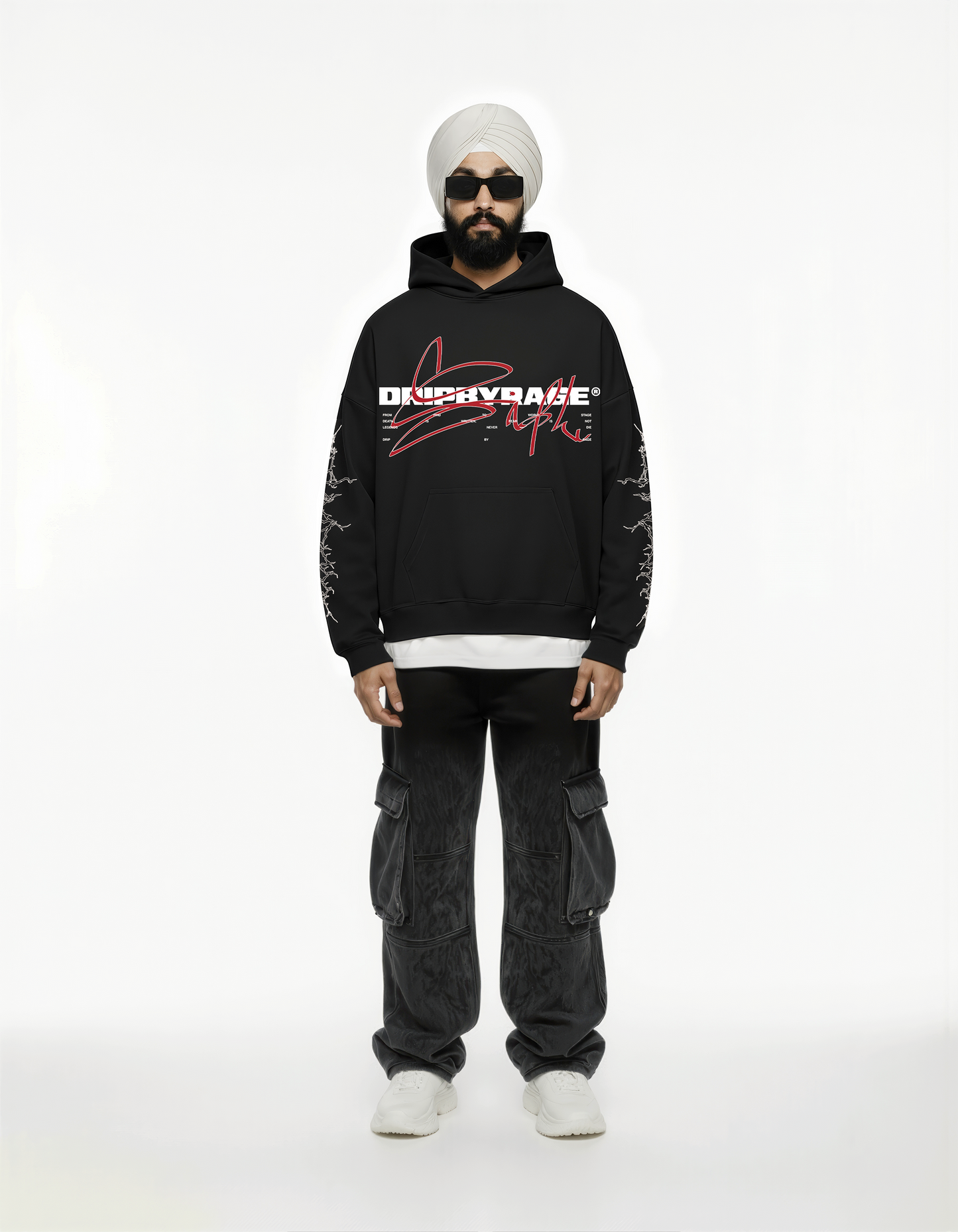 DEVIL SIDHU SUN FADED BOXY HOODIE