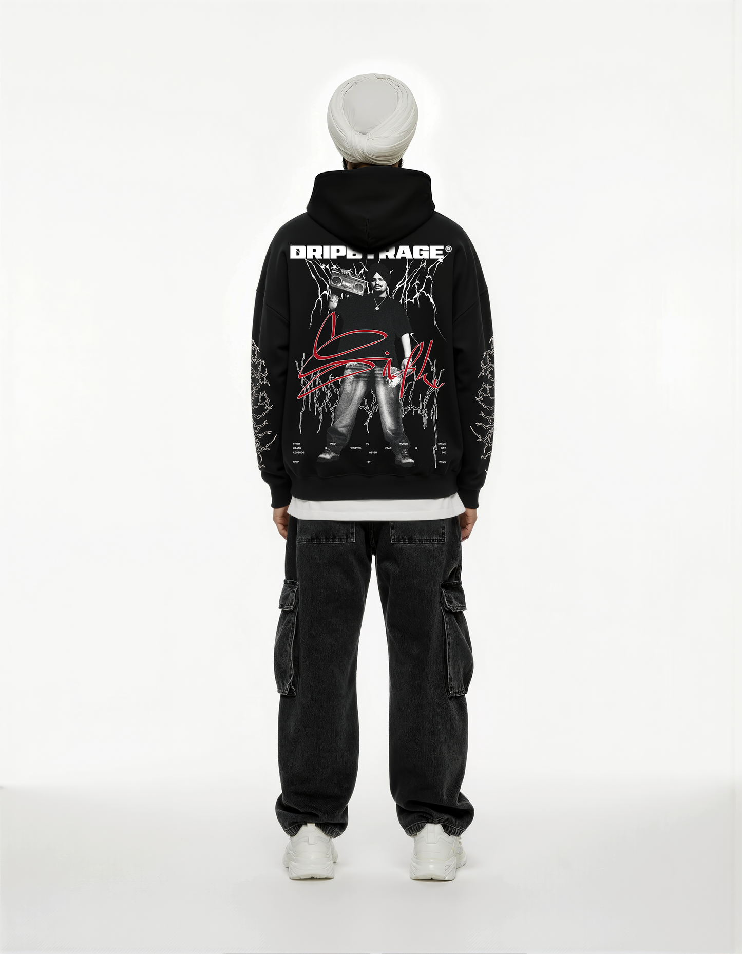 DEVIL SIDHU SUN FADED BOXY HOODIE