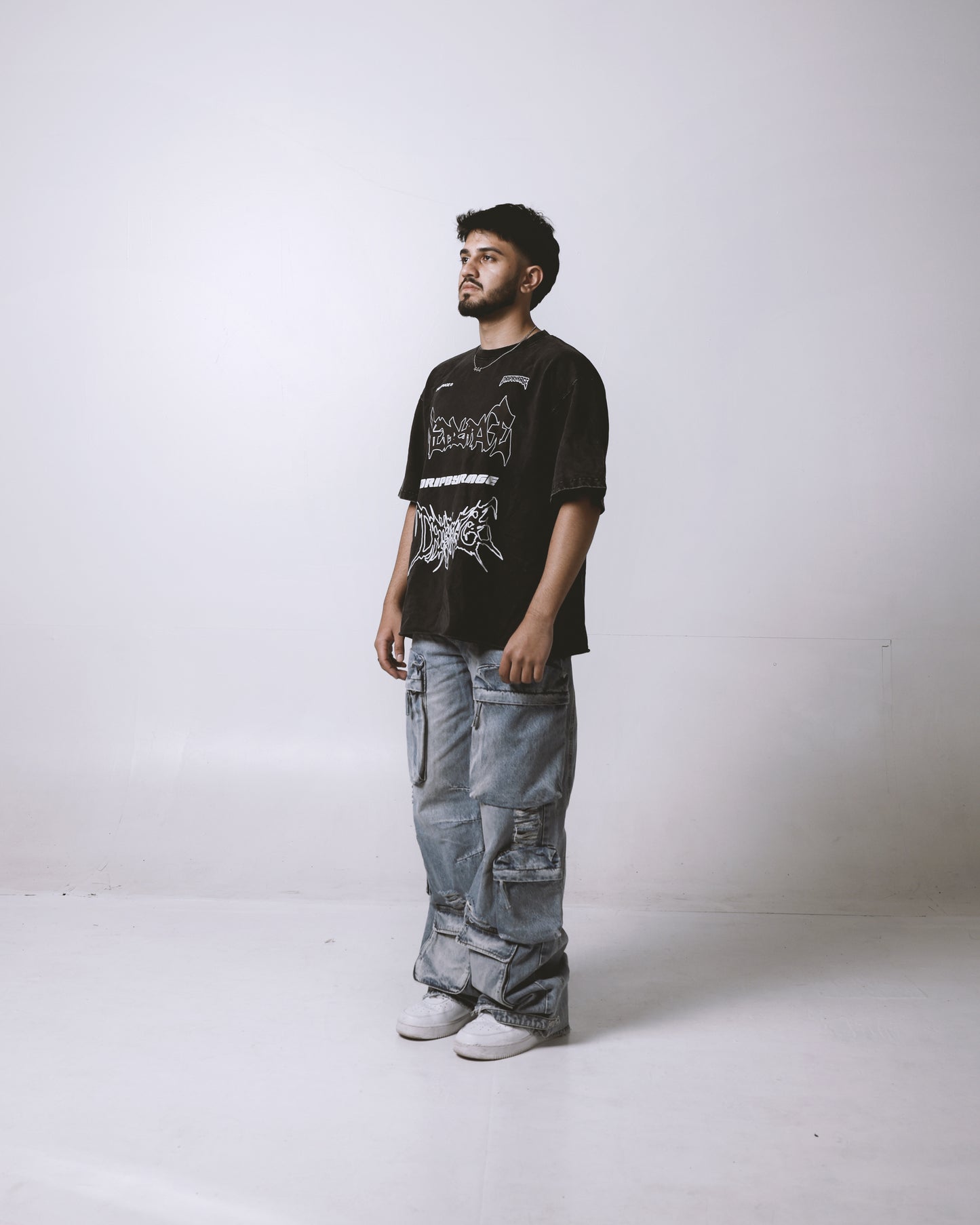 RAGE RACING OVERSIZED FADED T-SHIRT