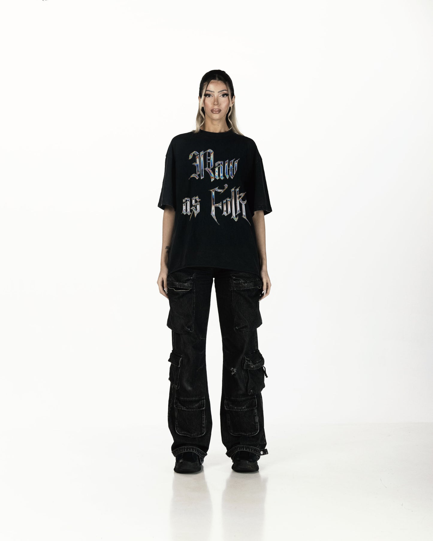T-SHIRT DÉLAVÉ SURDIMENSIONNÉ RAW AS FOLK