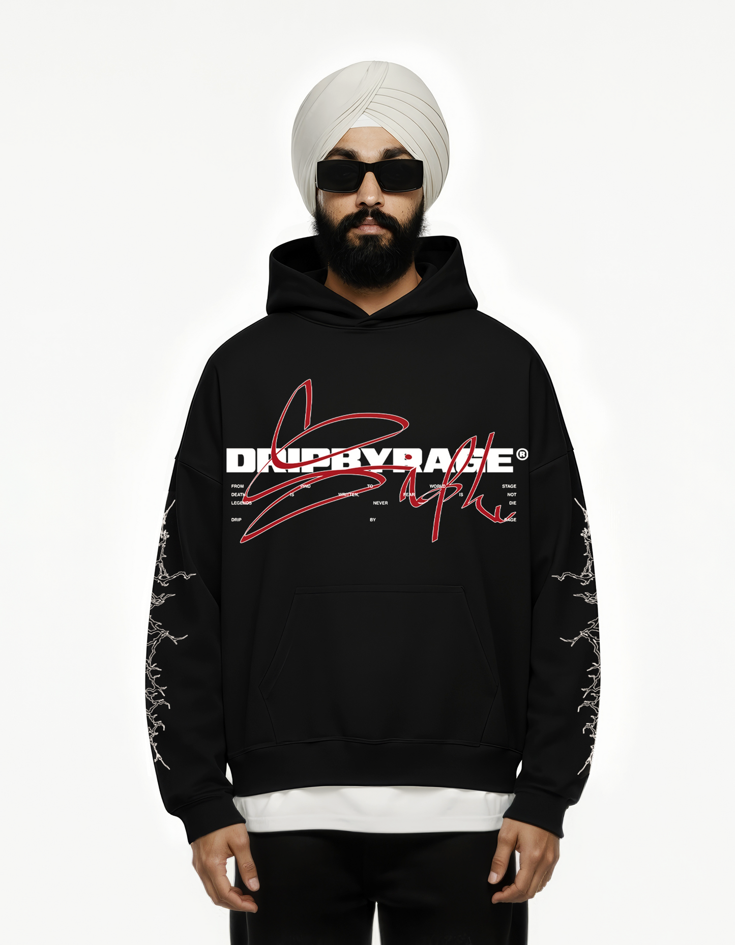 DEVIL SIDHU SUN FADED BOXY HOODIE