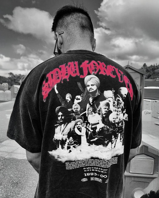 SIDHU FOREVER OVERSIZED FADED T-SHIRT