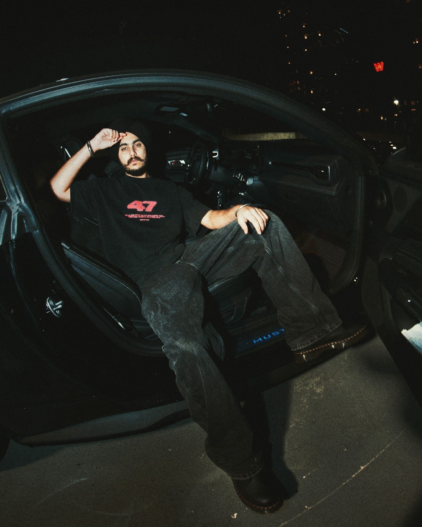 47 RED EDITION OVERSIZED FADED T-SHIRT BLACK - Drip by Rage