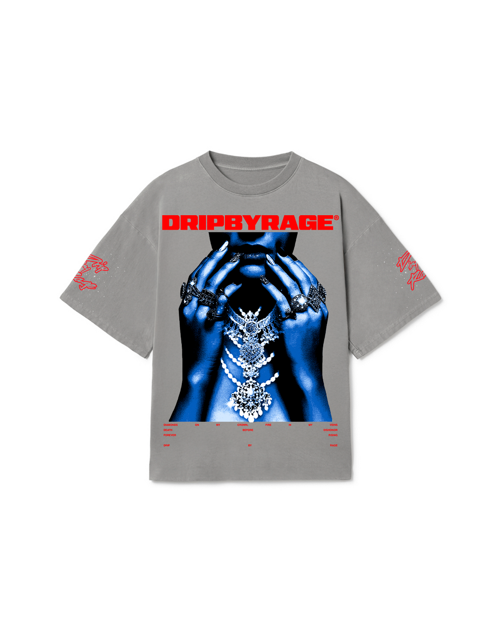 BLUE JEWEL FADED T-SHIRT