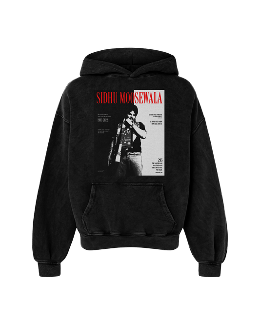 SIDHU X SCARFACE OVERSIZED FADED HOODIE