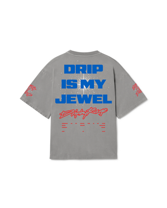 BLUE JEWEL FADED T-SHIRT