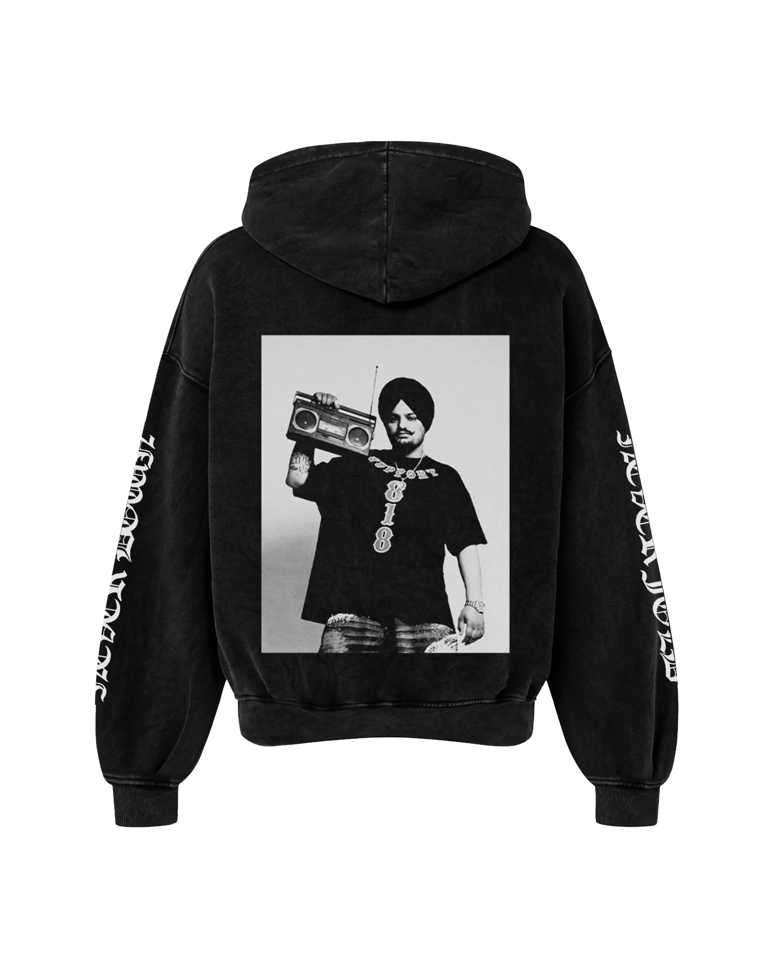 NEVER FOLD OVERSIZED FADED HOODIE