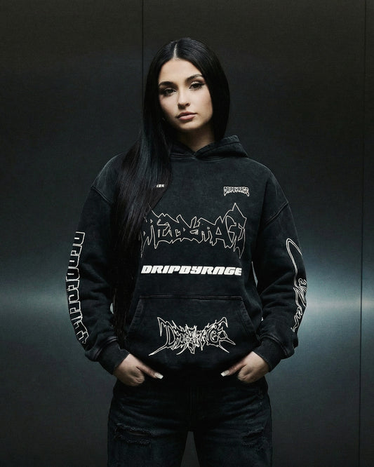 RAGE RACING OVERSIZED FADED HOODIE