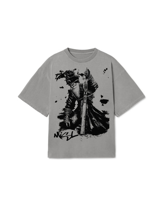 SHAHID MISL OVERSIZED T-SHIRT FADED GREY