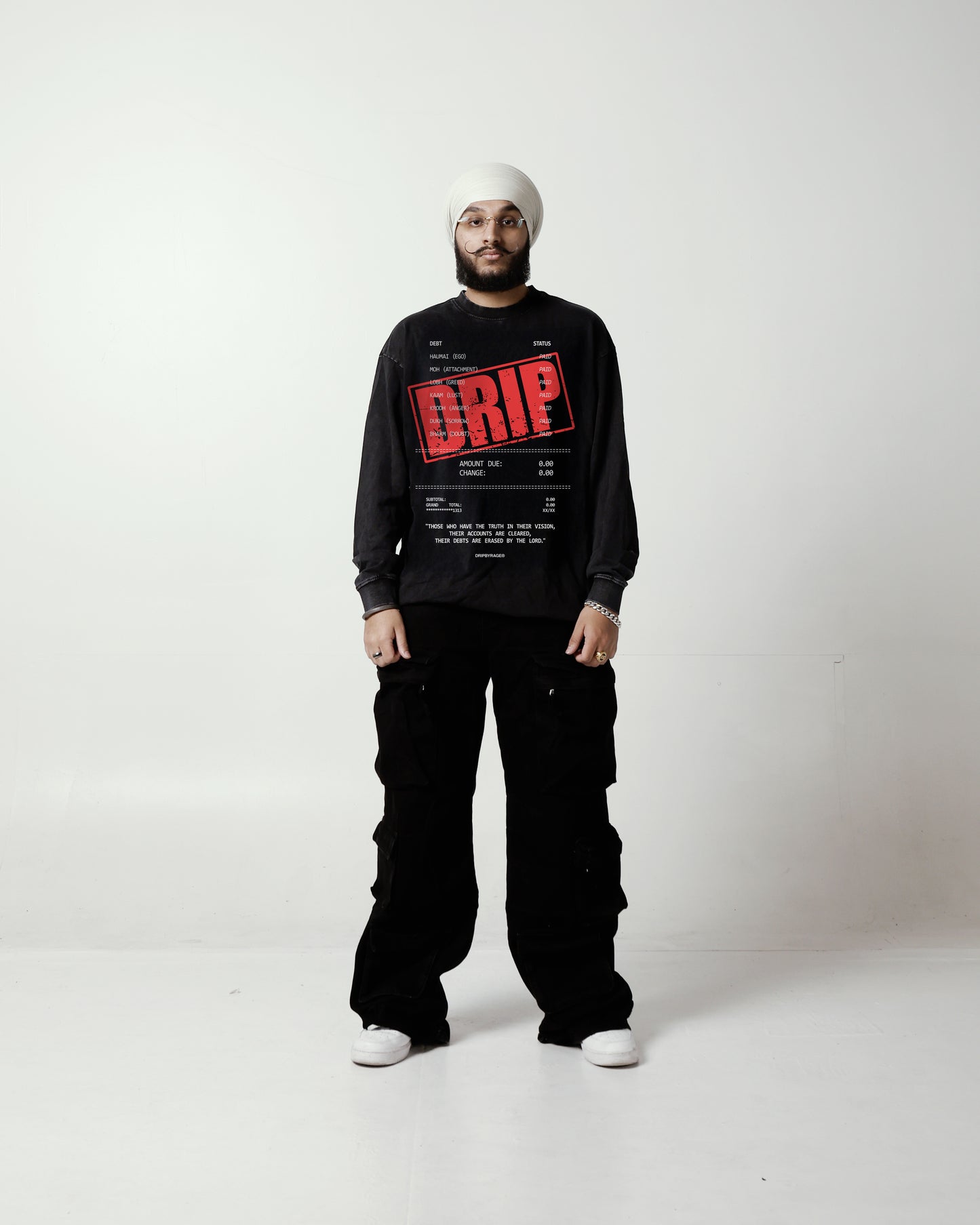 DEBTS OVERSIZED FADED LONG SLEEVE