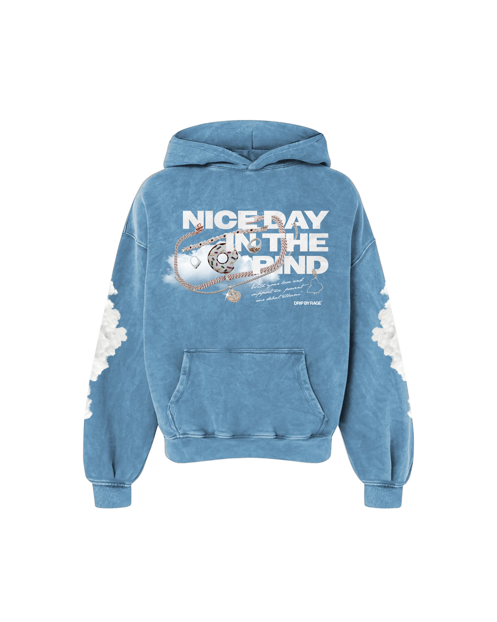 CLOUDY OVERSIZED WASHED HOODIE