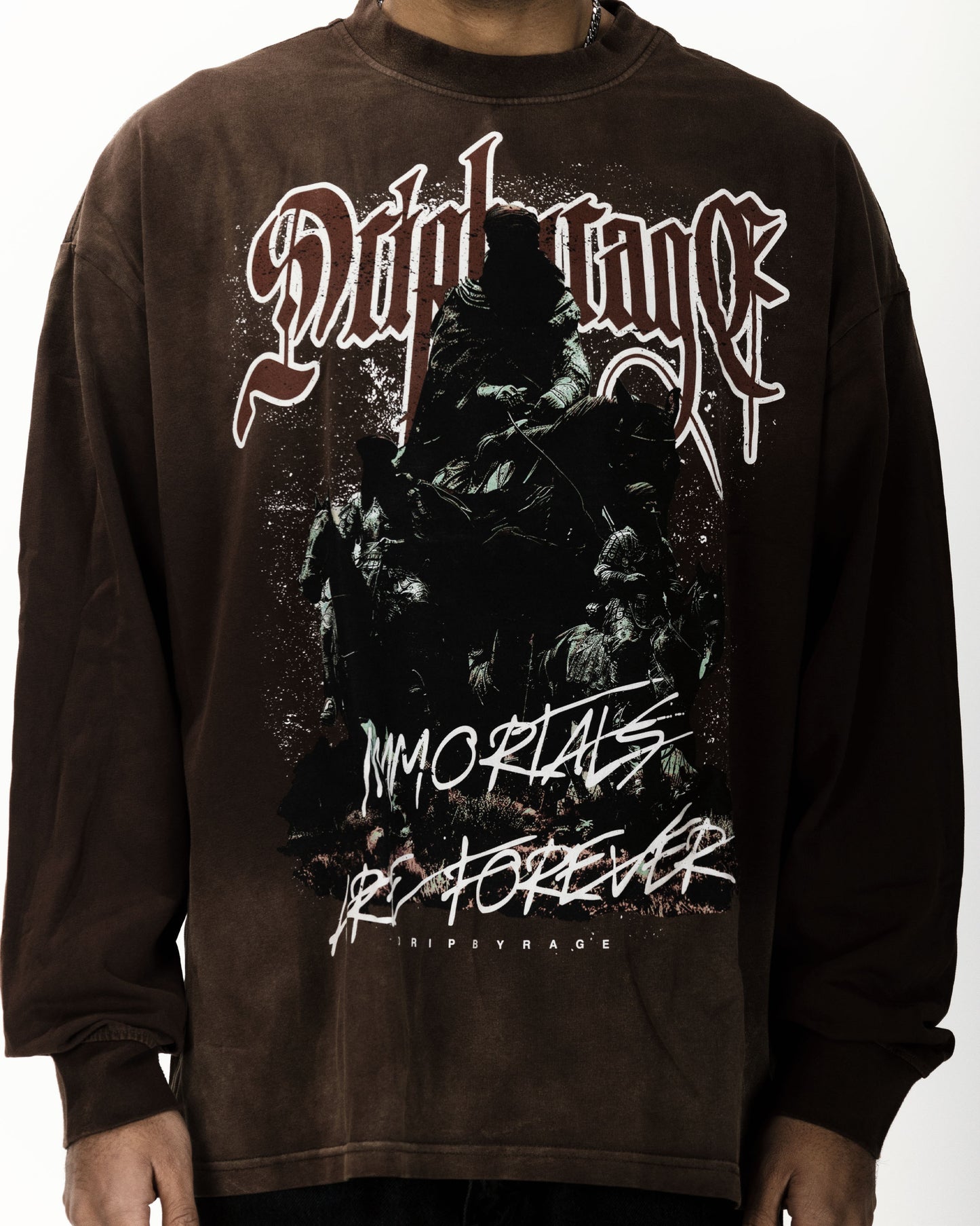 IMMORTALS FOREVER OVERSIZED LONG SLEEVE BROWN
