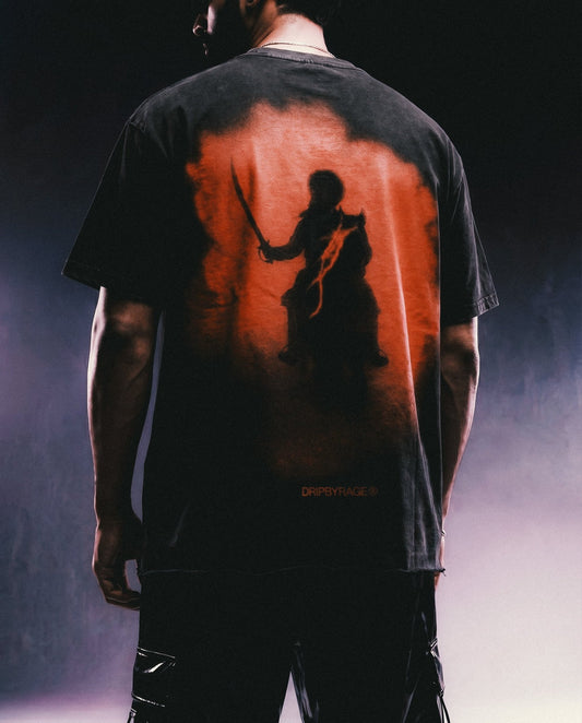96 RED FADED T-SHIRT - Drip by Rage