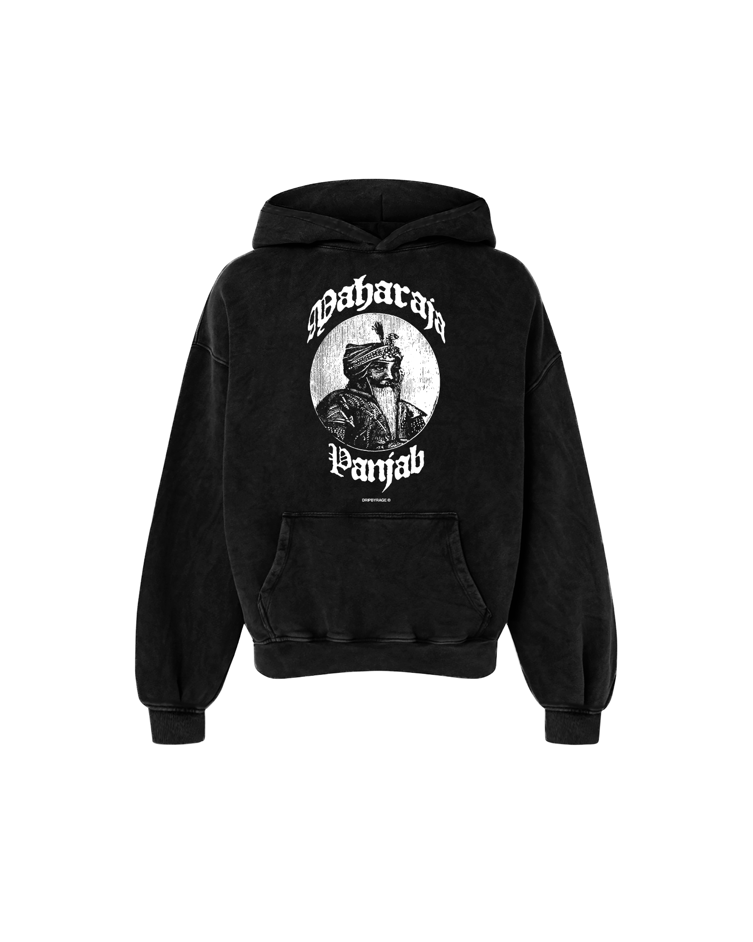 LION OF PANJAB OVERSIZED FADED HOODIE