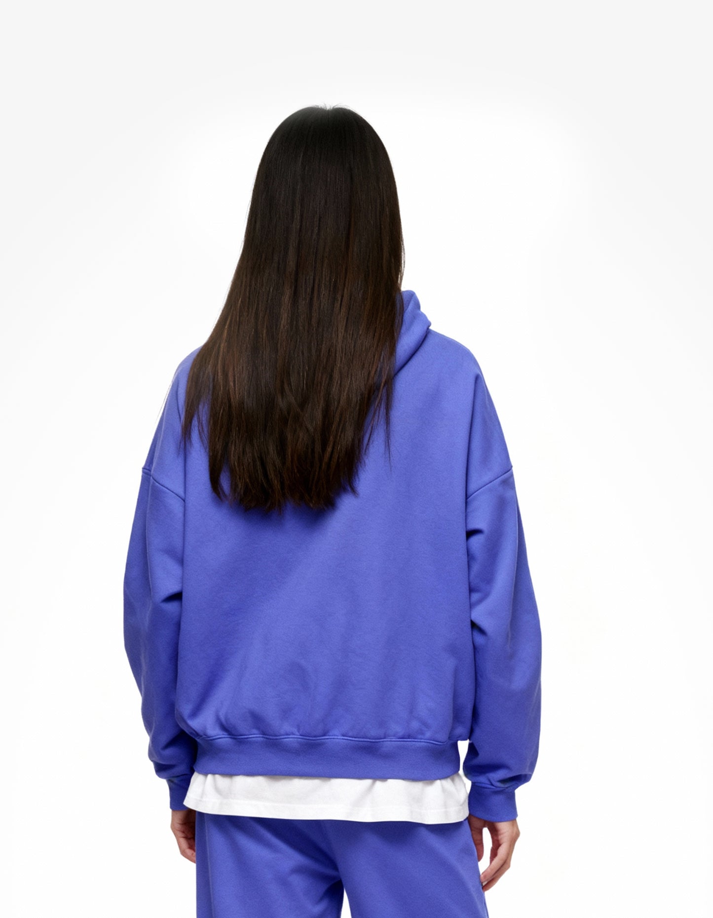 ELECTRIC BLUE HEAVY SUN FADED BOXY HOODIE