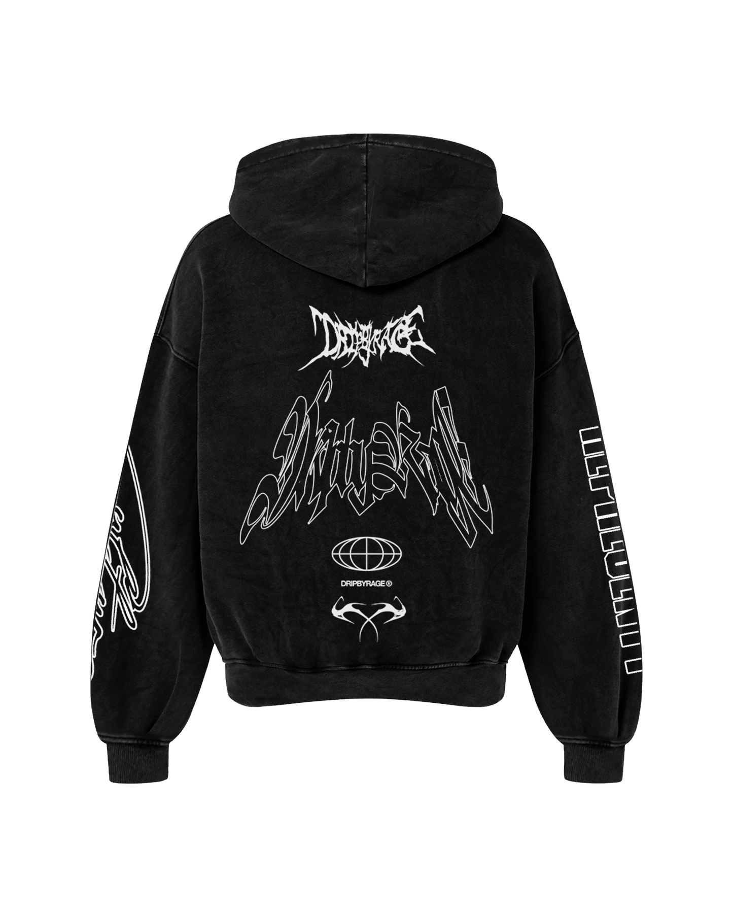 RAGE RACING OVERSIZED FADED HOODIE