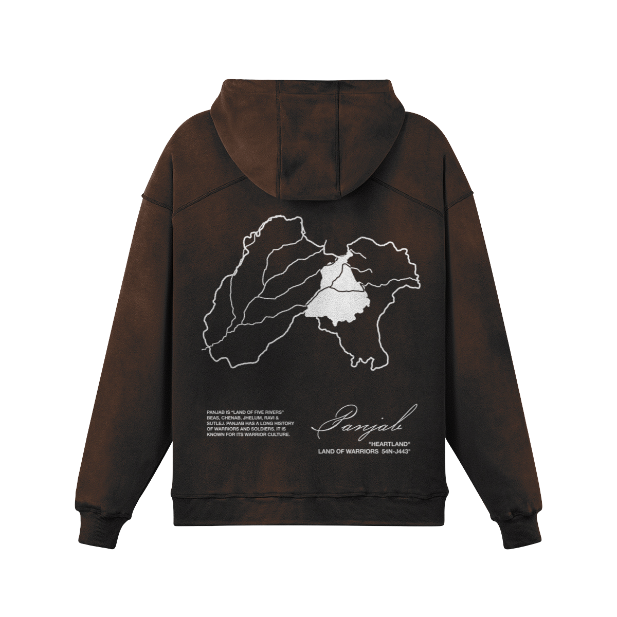 PANJAB OVERSIZED PREMIUM SUN FADED HOODIE