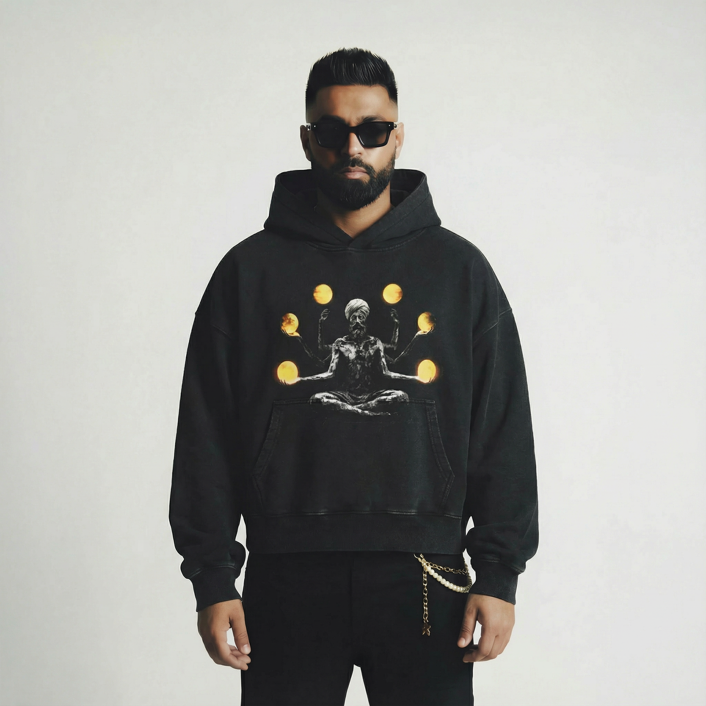 6TH DIMENSION BOXY FADED HOODIE