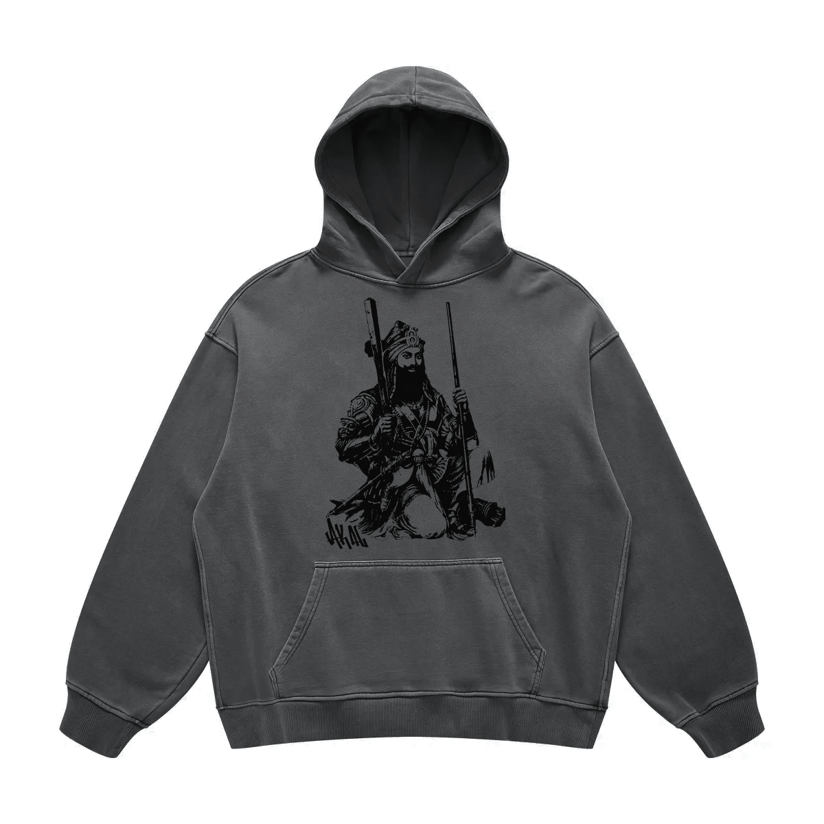 AKAL OVERSIZED FADED HOODIE GREY - Drip by Rage