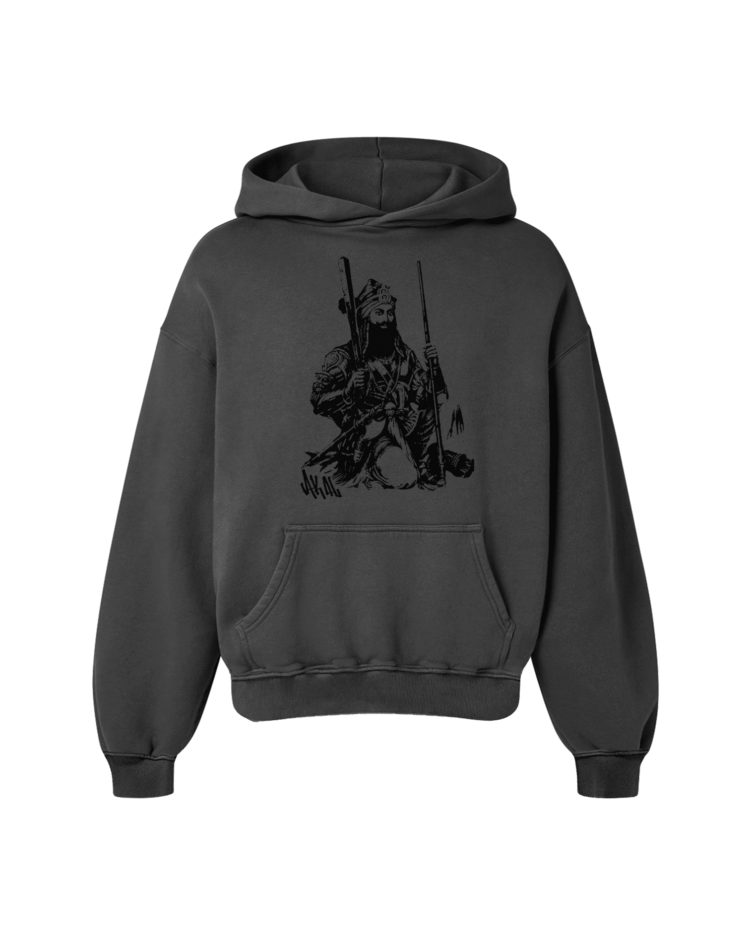 AKAL OVERSIZED FADED HOODIE GREY - Drip by Rage