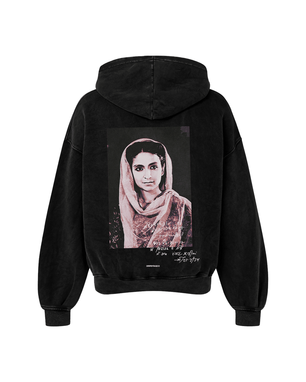 AMRITA OVERSIZED FADED HOODIE BLACK - Drip by Rage