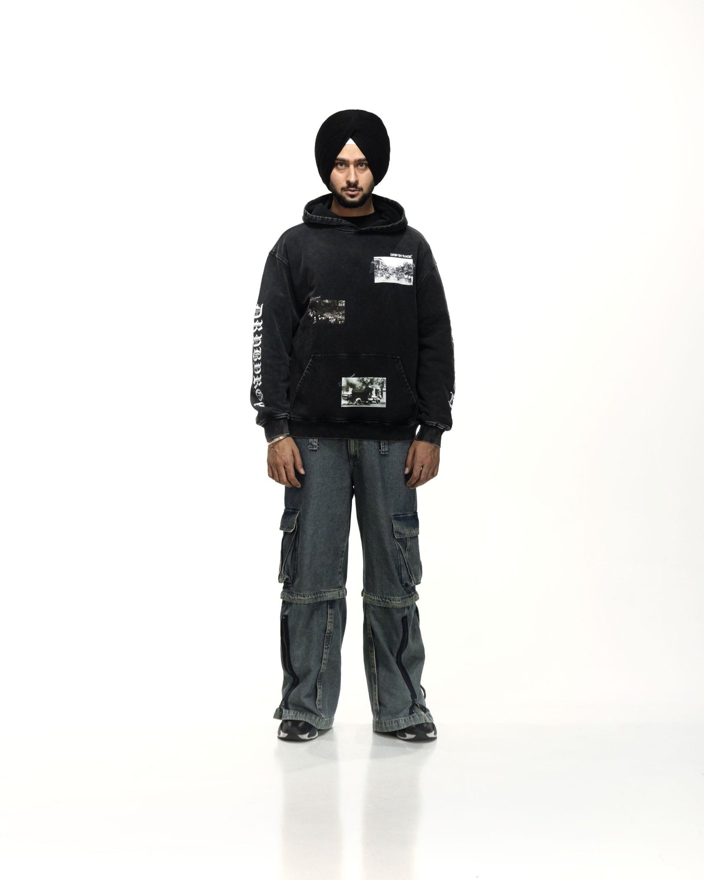 ANARCHY OF 84 OVERSIZED FADED HOODIE - Drip by Rage