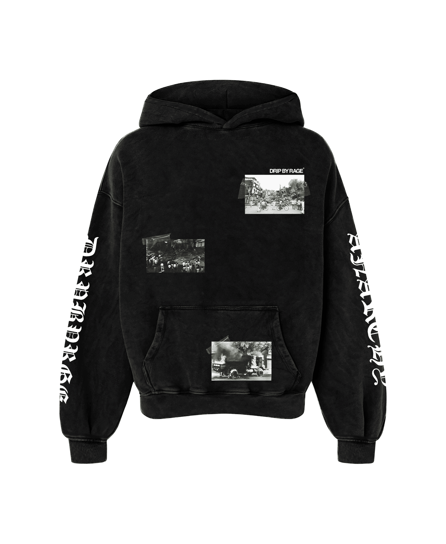 ANARCHY OF 84 OVERSIZED FADED HOODIE - Drip by Rage